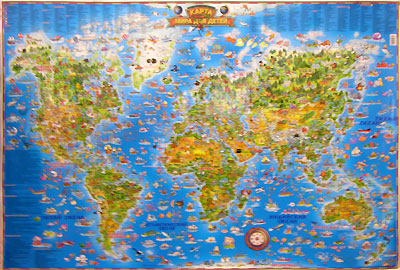 Карта мира для детей Плакат 2000 г Листовое издание, 1 стр ISBN 3-8290-5412-2 инфо 5428j.
